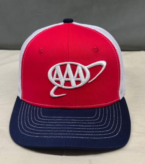 Picture of Snapback Trucker Cap - Red/Navy/White